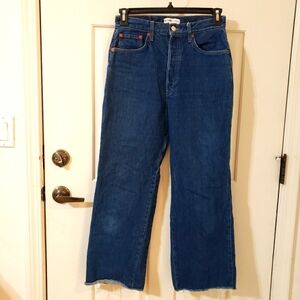 Re/done originals wide leg crop Jeans Size 29